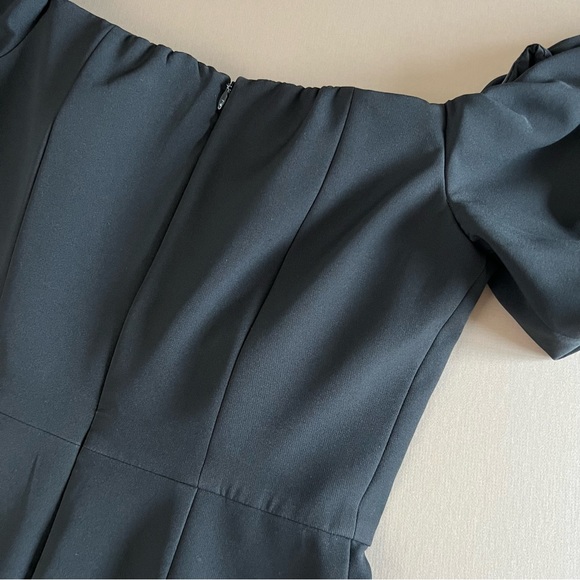 Vince Camuto Sleek Black Off Shoulder Sheath Dress - Picture 10 of 16